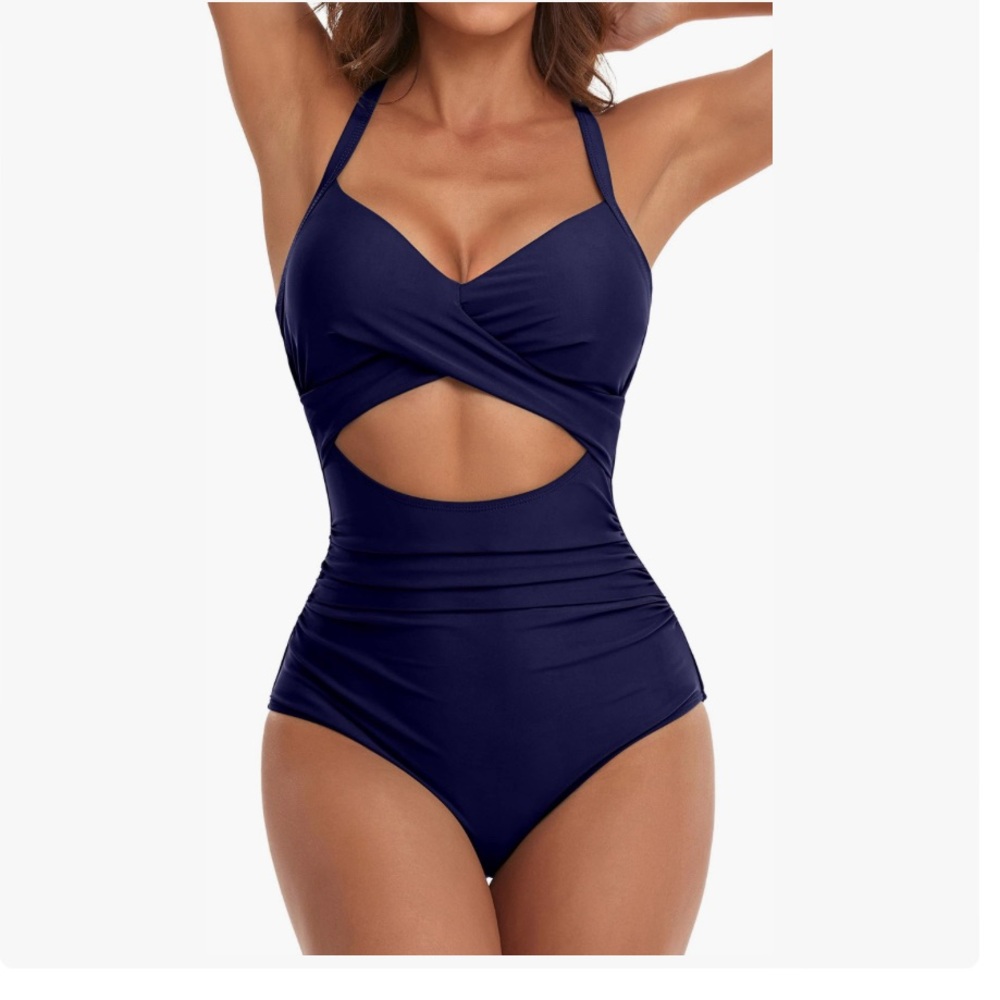Eomenie Women's One Piece Swimsuits Tummy Control Cutout High Waisted swimsuit